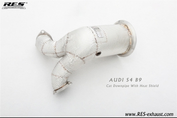 All SS304 /Cat Downpipe With Heat Shield
